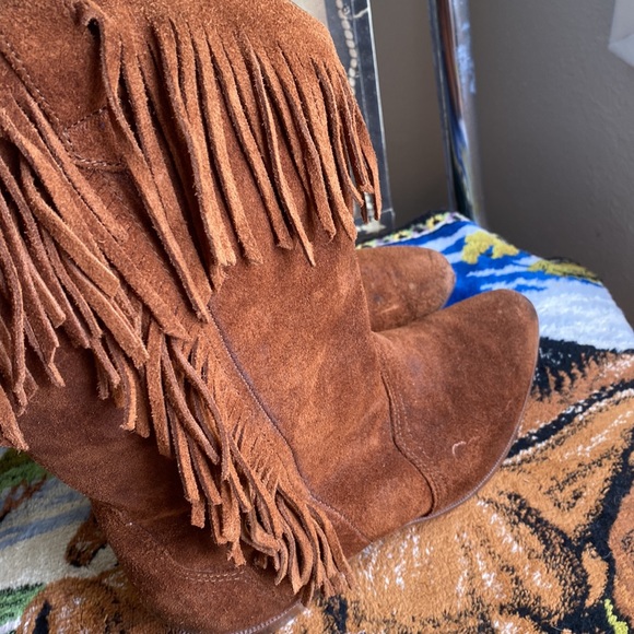 Genuine Leather Fringe Boots by Leather Craft - Picture 4 of 10